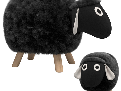 Modern children sheep plush stool