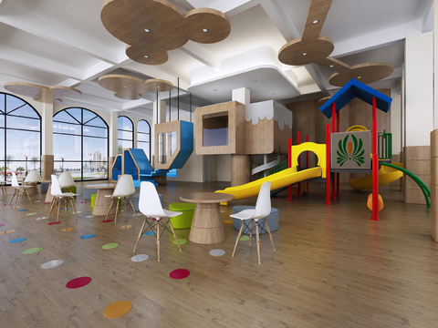 Modern Kindergarten Entertainment Room Free