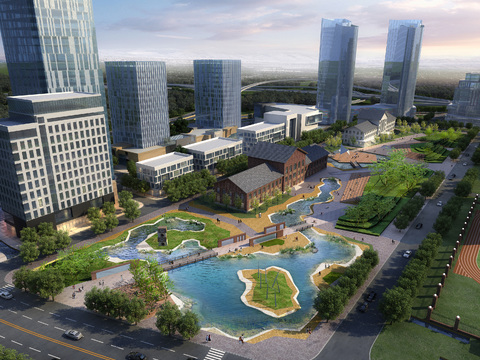 Bird's-eye View of New Chinese Community Park