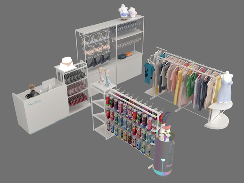 Modern underwear store front desk clothing