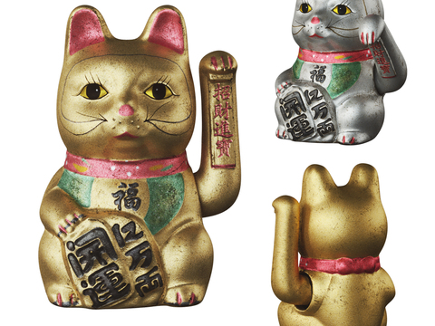 Modern lucky cat ornaments