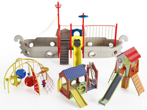 Modern children's entertainment slide facilities