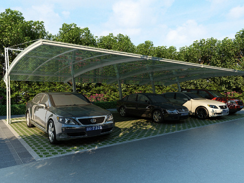 Modern Sunshade Parking Shed