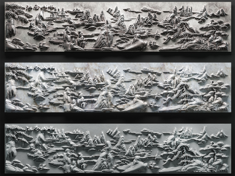 Neo-Chinese Style landscape stone carving