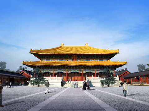 Chinese ancient building hall