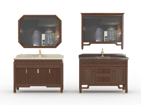 New Chinese-style Solid Wood Washbasin