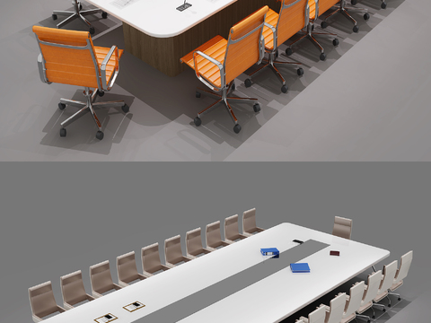 Modern Conference Table and Chair