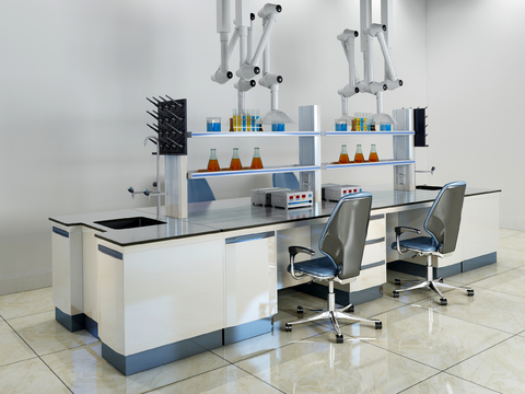 modern chemical experiment bench