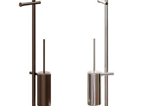 Modern stainless steel toilet brush holder