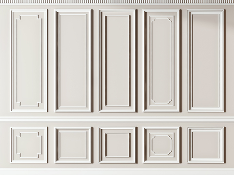 French Wall plaster line wainscot