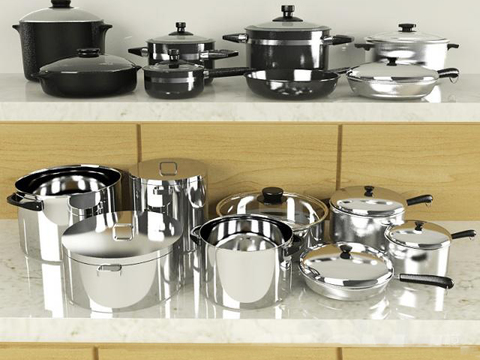 Modern stainless steel cookware free