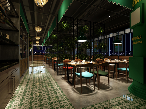Industrial Style Retro Restaurant
