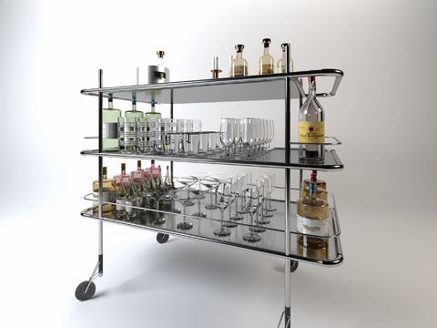 Modern wine cart