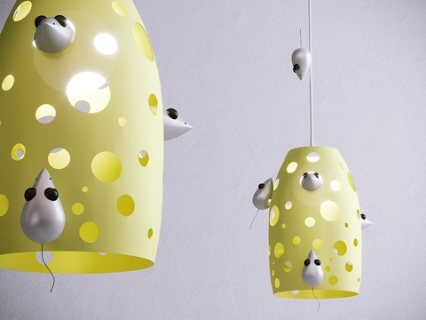 Modern mouse-shaped children's chandelier