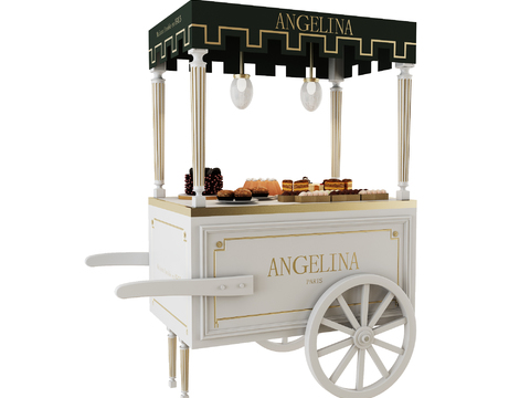 vending cart trolley snack stand dessert cart