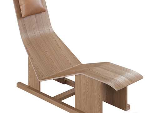 Modern Minimalist Solid Wood Recliner Free