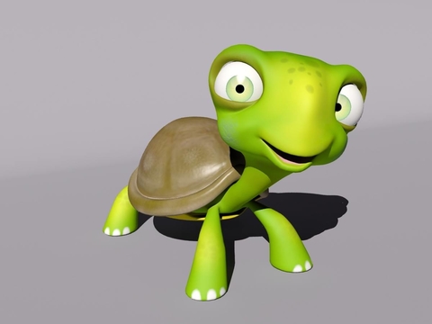 Modern cartoon animal turtle free