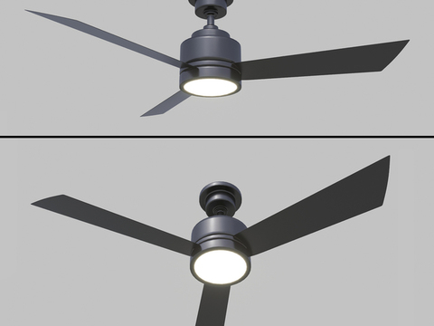 Modern Metal Ceiling Fan Light Free