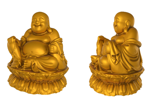 Chinese Metal Smiling Face Buddha Statues