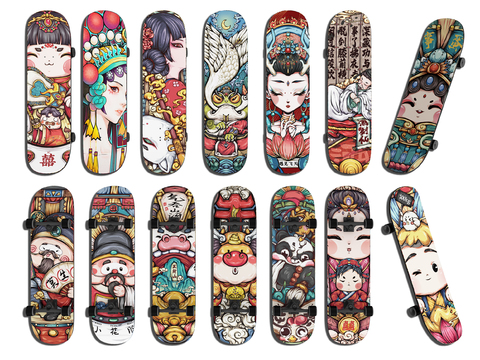 Modern Graffiti Skateboard