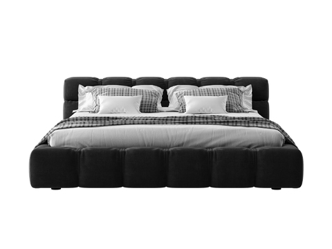 Modern simple fabric double bed free
