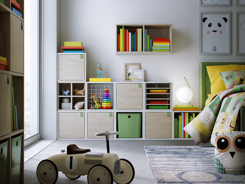 Modern Solid Wood Kids Cabinet