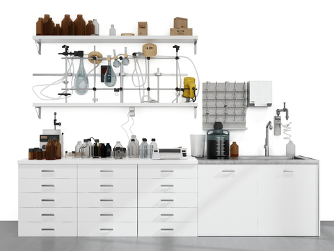 Modern chemical test bench operating table