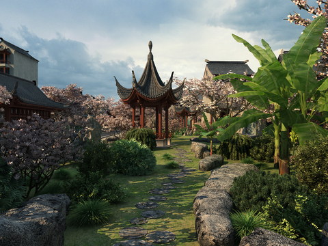 chinese garden landscape