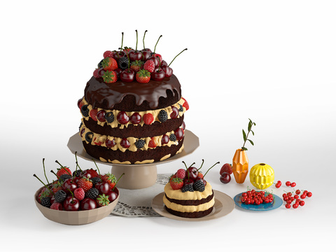 Modern Chocolate Fruit Cake