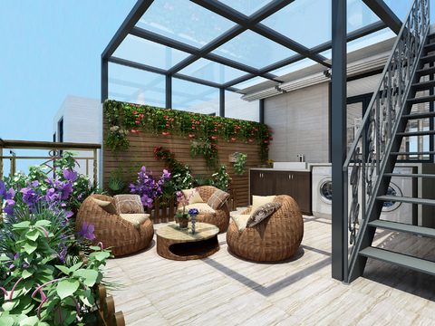 Modern Terrace Garden