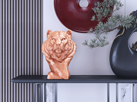 New Chinese Tiger Head Animal Sculpture Ornaments