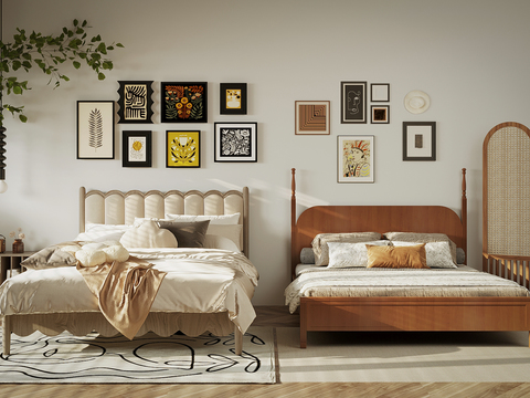 Middle Style Double Bed