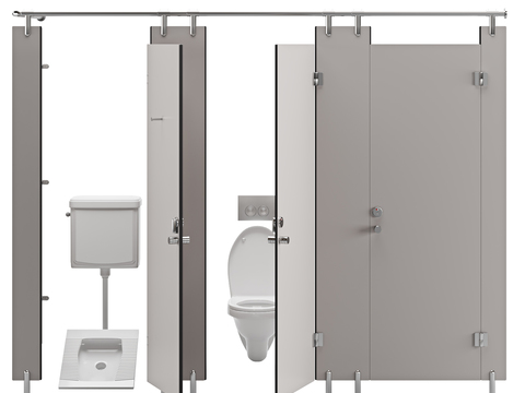 Modern public toilet partition