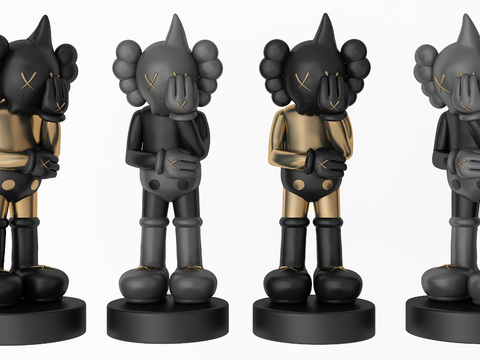 Modern KAWS Bears Sculpture