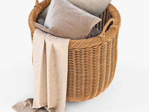 Natural wind rattan basket