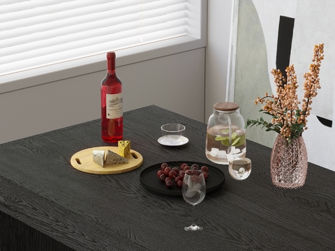 Snack Fruit Plate Wine Bottle Vase