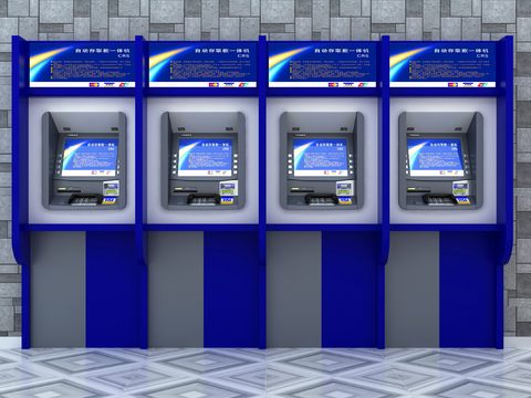 Modern self-service machine ATM cash machine