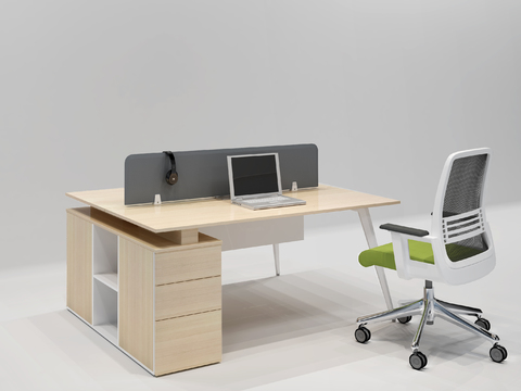 Modern double desk and chair combination