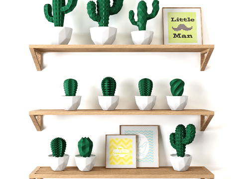 Nordic Cactus Shape Ornaments