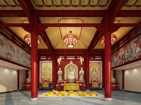 Chinese Temple Buddha Hall