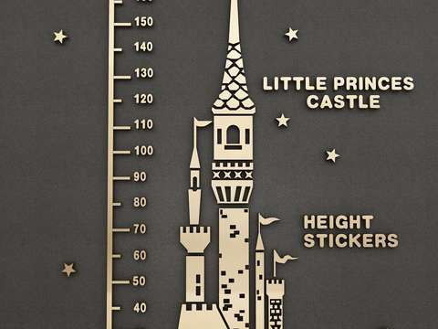 Modern Castle Height Sticker