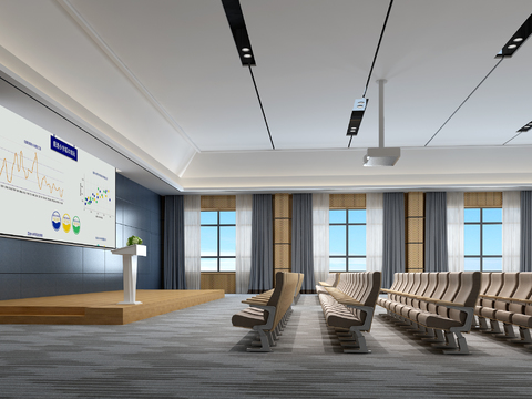 Modern large conference room report hall