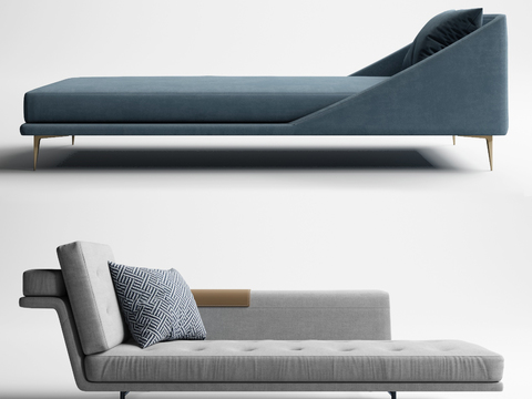 Modern fabric chaise longue