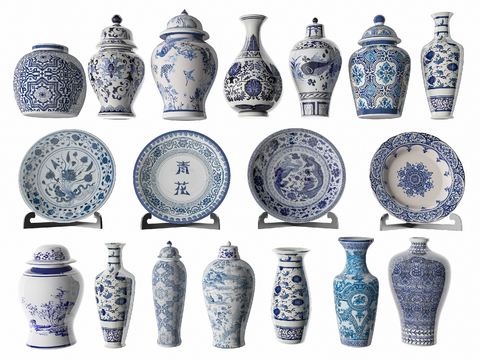 New Chinese-style Ceramics Blue and White Porcelain Porcelain