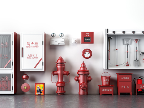 Modern fire hydrant fire extinguisher fire fighting equipment combination