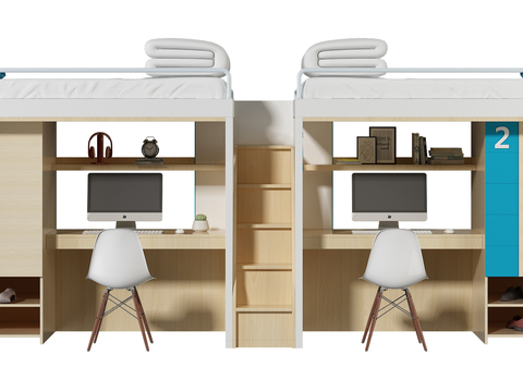 Modern Student Dormitory Bed