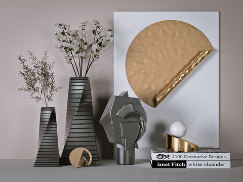 Modern Abstract Face Vase Book Ornaments