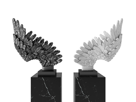 Modern Angel Wings Sculpture