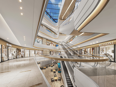 modern shopping mall commercial street