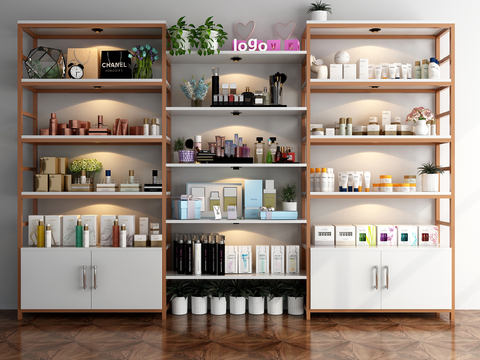 Modern Cosmetic Container Shelf